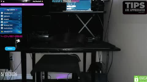 Snapshot of _olivia1_ chatting on 05.17.26 Olivia online show from 05.17.26