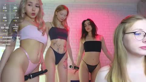 Snapshot of _ramune_ chatting on 02.24.25 Merlizz Eva Jane Mila Nicole left to right online show from 02.24.25