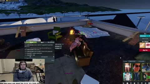 Snapshot of aaroleplayer chatting on 02.16.25 Aaron online show from 02.16.25