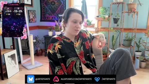Snapshot of artiepaints chatting on 12.17.24 Artie Paints online show from 12.17.24