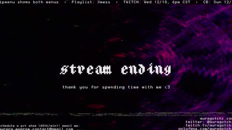 Snapshot of auragotchi chatting on 12.15.24 Aurora  Aura online show from 12.15.24
