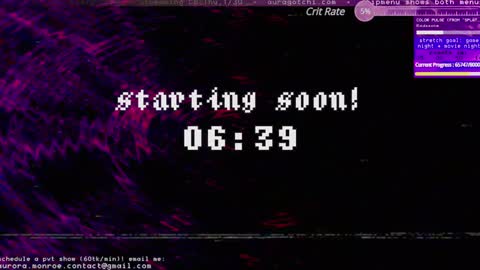 Snapshot of auragotchi chatting on 01.27.25 Aurora  Aura online show from 01.27.25