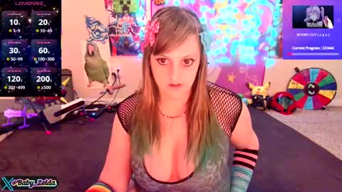 Snapshot of babyzelda chatting on 02.24.25 BabyZelda online show from 02.24.25