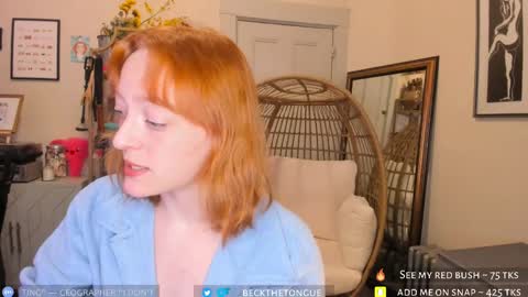 Snapshot of beckthetongue chatting on 02.14.25 Beck the tongue online show from 02.14.25