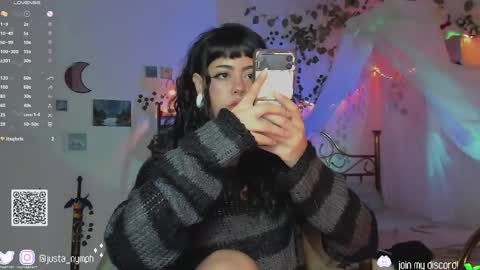 Snapshot of blushing_nymph chatting on 01.06.25 Im Nym Justa nymph on twitter and IG online show from 01.06.25