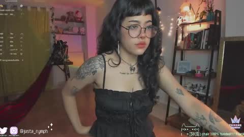 Snapshot of blushing_nymph chatting on 02.03.25 Im Nym Justa nymph on twitter and IG online show from 02.03.25