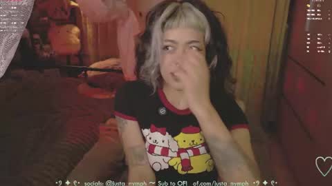 Snapshot of blushing_nymph chatting on 07.23.26 Im Nym Justa nymph on twitter and IG online show from 07.23.26