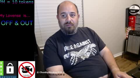 Snapshot of chunkymonkey420 chatting on 02.08.25 Spencer Smokey Bear online show from 02.08.25