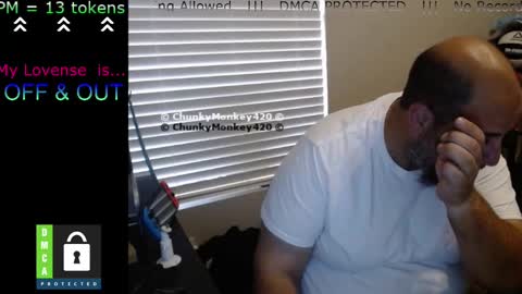 Snapshot of chunkymonkey420 chatting on 03.03.25 Spencer Smokey Bear online show from 03.03.25