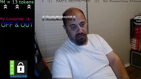 Snapshot of chunkymonkey420 chatting on 03.05.25 Spencer Smokey Bear online show from 03.05.25