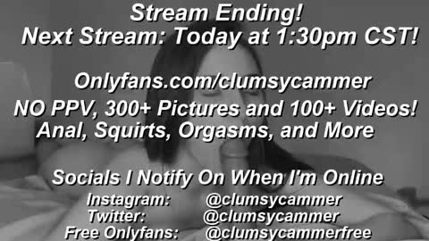 Snapshot of clumsycummer chatting on 02.03.25 B Bri ClumsySCHEDULE online show from 02.03.25