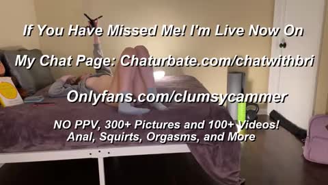 Snapshot of clumsycummer chatting on 10.13.25 B Bri ClumsySCHEDULE online show from 10.13.25