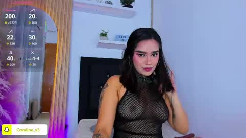 Snapshot of coraline_v chatting on 05.23.26 Coraline connected from 10 pm to 6 am Colombia time online show from 05.23.26