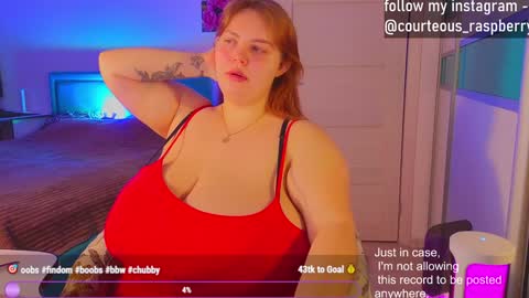 Snapshot of courteous_raspberrrry chatting on 01.25.25 Rose Roys my  online show from 01.25.25