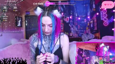 Snapshot of cybernekko chatting on 02.25.26 Neko online show from 02.25.26