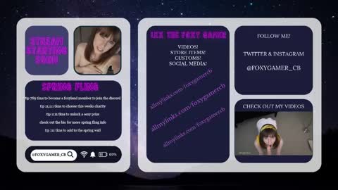 Snapshot of foxy_gamer chatting on 05.29.26 Lex Vive foxygamer cb online show from 05.29.26