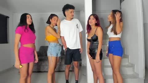 Snapshot of hornygirlsoncb chatting on 02.02.25 left to right april- giorgia - riley - annie online show from 02.02.25