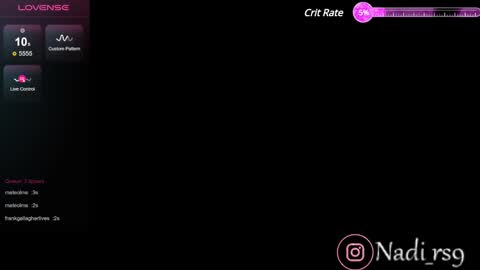 Snapshot of imnadiaroses chatting on 02.24.25 Nadia online show from 02.24.25