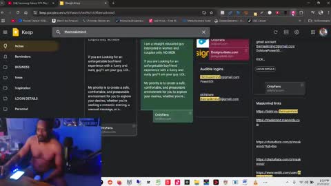Snapshot of maskmind chatting on 02.24.25 Maskmind online show from 02.24.25