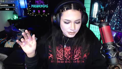 Snapshot of metalpocahotass chatting on 12.28.24 MetalPocahotass online show from 12.28.24