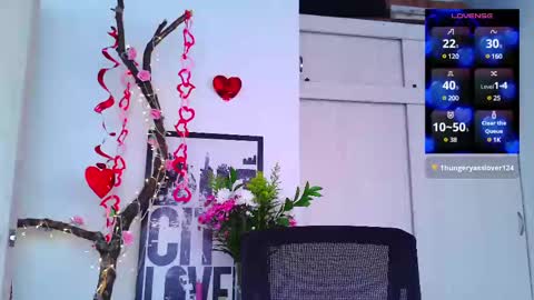 Snapshot of naughty_em_17 chatting on 02.14.25 Em please help me reach 100 thumbs up 3 online show from 02.14.25