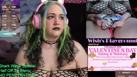 Snapshot of nevermakeawish chatting on 02.11.26 Wishs Playground online show from 02.11.26