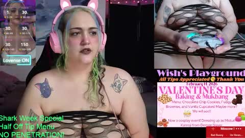 Snapshot of nevermakeawish chatting on 02.12.26 Wishs Playground online show from 02.12.26