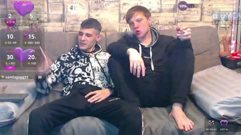 Max tall dark-haired guy with tattoos and Phil blond-haired online show from 03.26.26