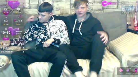 Max tall dark-haired guy with tattoos and Phil blond-haired online show from 04.25.26