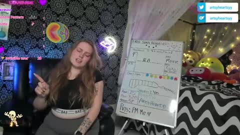 Snapshot of pawggoddess778 chatting on 12.13.24 ArtsyHeartsyy online show from 12.13.24