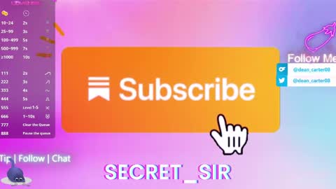 Snapshot of secret_sir chatting on 05.01.26 Dean Carter online show from 05.01.26