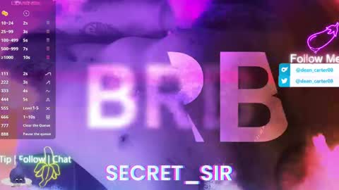 Snapshot of secret_sir chatting on 05.07.26 Dean Carter online show from 05.07.26
