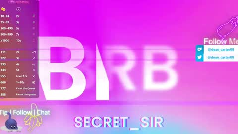 Snapshot of secret_sir chatting on 06.03.26 Dean Carter online show from 06.03.26