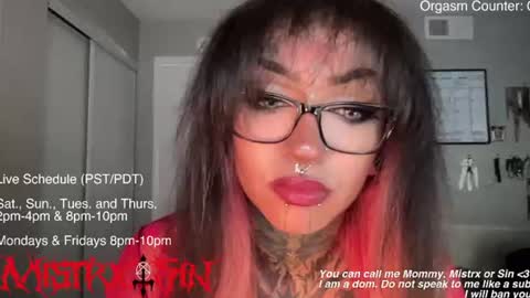 Snapshot of sinfulincubus chatting on 06.25.26 Mistrx Sin online show from 06.25.26