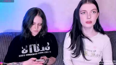 Snapshot of sleepingduo chatting on 07.23.26 Hi We are Iva and Angela Nice to meet u 3 online show from 07.23.26