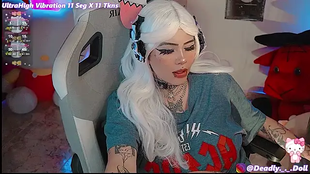 Snapshot of Deadly_Doll chatting on 12.14.24 Deadly Doll online show from 12.14.24