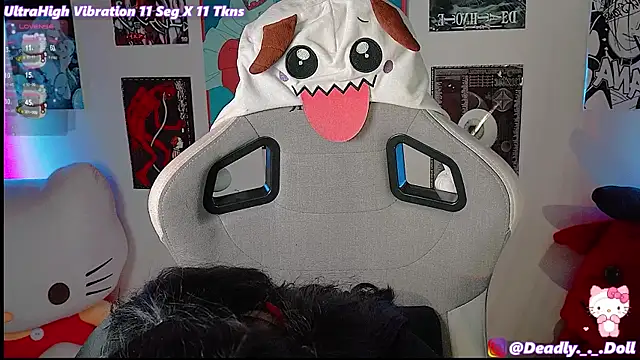 Snapshot of Deadly_Doll chatting on 12.18.24 Deadly Doll online show from 12.18.24