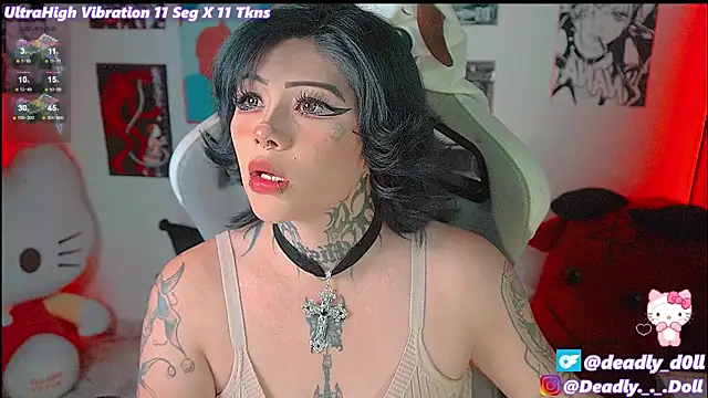 Snapshot of Deadly_Doll chatting on 01.16.25 Deadly Doll online show from 01.16.25
