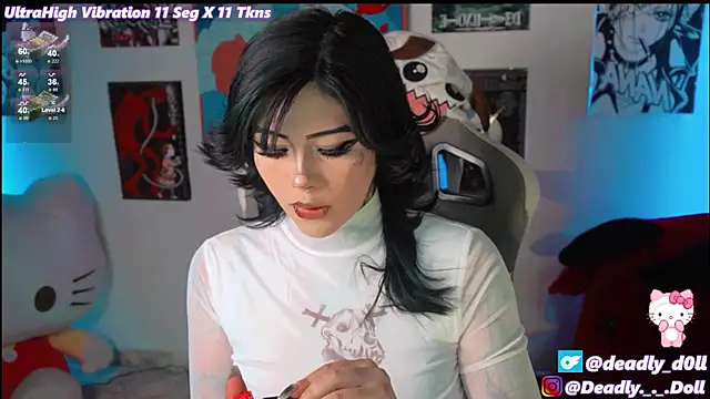 Snapshot of Deadly_Doll chatting on 01.26.25 Deadly Doll online show from 01.26.25