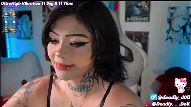 Snapshot of Deadly_Doll chatting on 03.12.25 Deadly Doll online show from 03.12.25