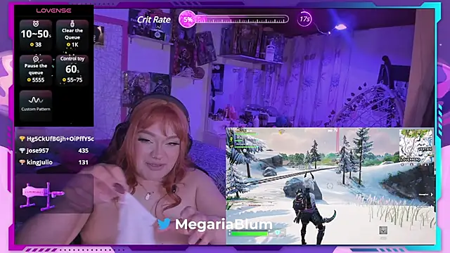 Snapshot of MegariaB chatting on 01.11.25 MegariaB online show from 01.11.25