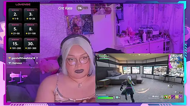 Snapshot of MegariaB chatting on 01.14.25 MegariaB online show from 01.14.25