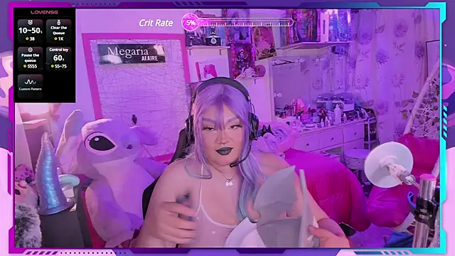 Snapshot of MegariaB chatting on 02.22.25 MegariaB online show from 02.22.25