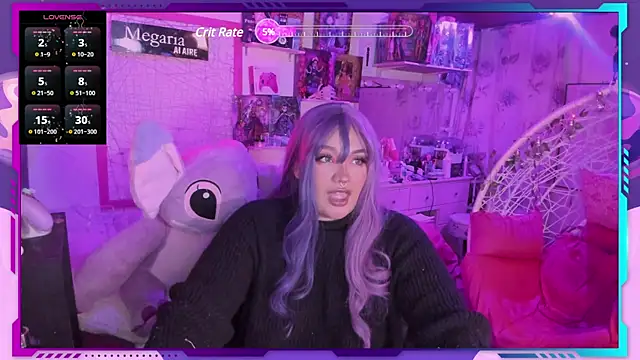 Snapshot of MegariaB chatting on 03.07.25 MegariaB online show from 03.07.25
