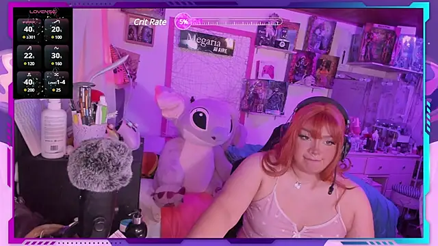 Snapshot of MegariaB chatting on 03.14.25 MegariaB online show from 03.14.25