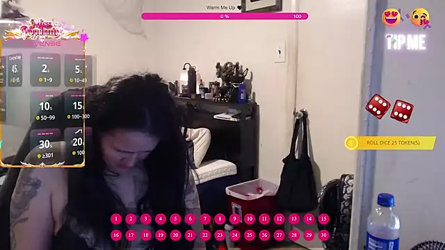 Snapshot of Demonicmiss chatting on 06.14.26 Demonicmiss online show from 06.14.26