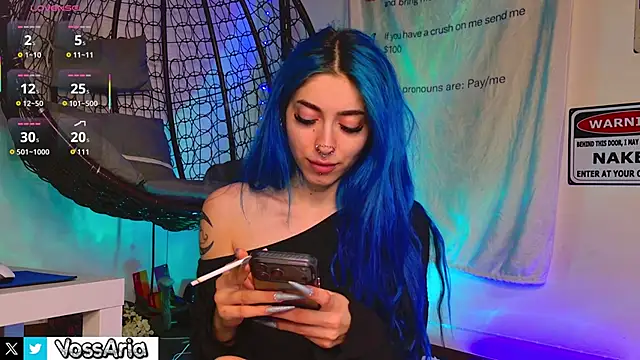 Snapshot of AriaVoss chatting on 05.24.26 AriaVoss online show from 05.24.26