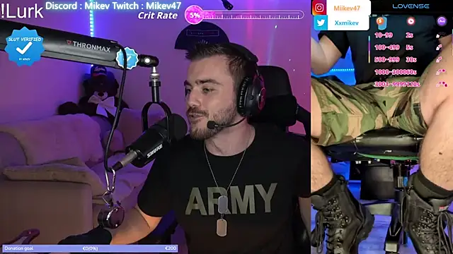 Snapshot of Mikev chatting on 05.28.26 Mikev online show from 05.28.26