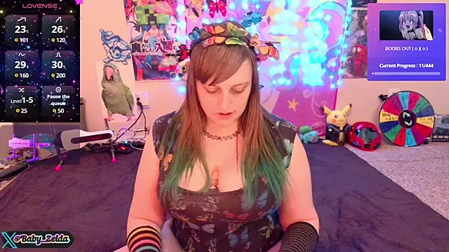 Snapshot of BabyZelda chatting on 12.31.24 BabyZelda online show from 12.31.24