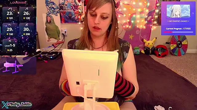 Snapshot of BabyZelda chatting on 02.20.25 BabyZelda online show from 02.20.25